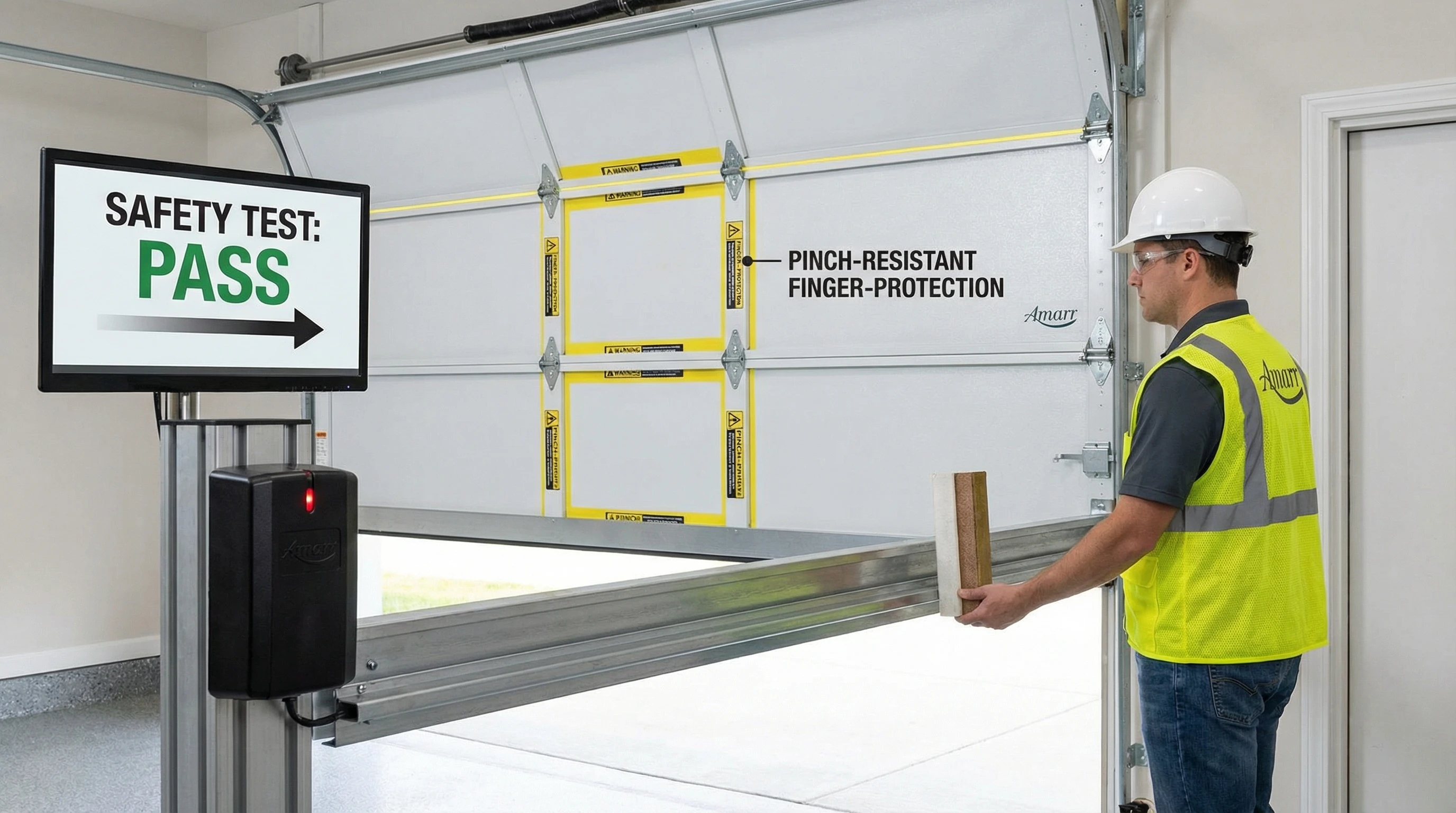 Amarr garage door with SafeGuard pinch protection on a Toronto home