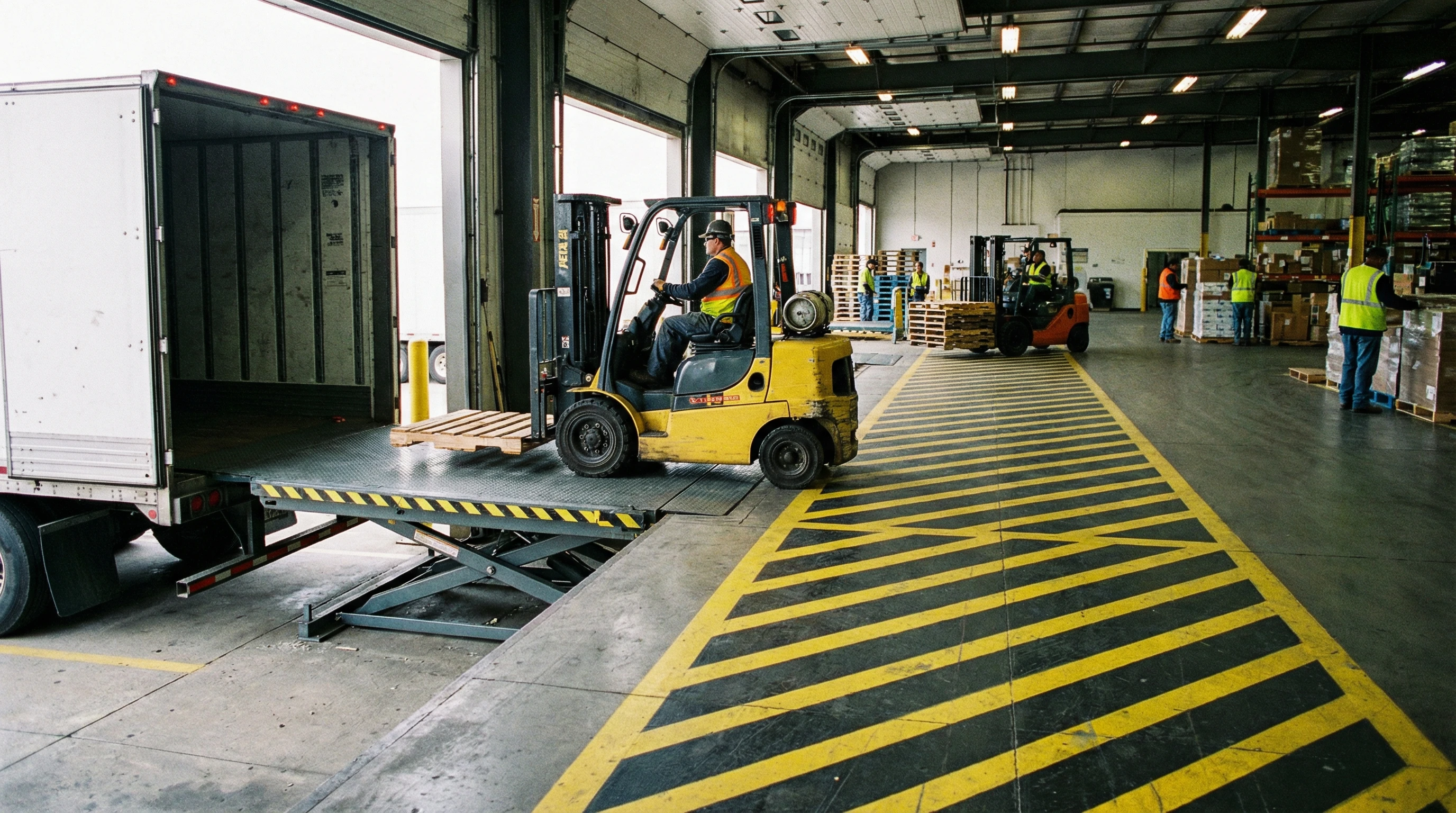 Loading dock leveler at a Toronto warehouse facility