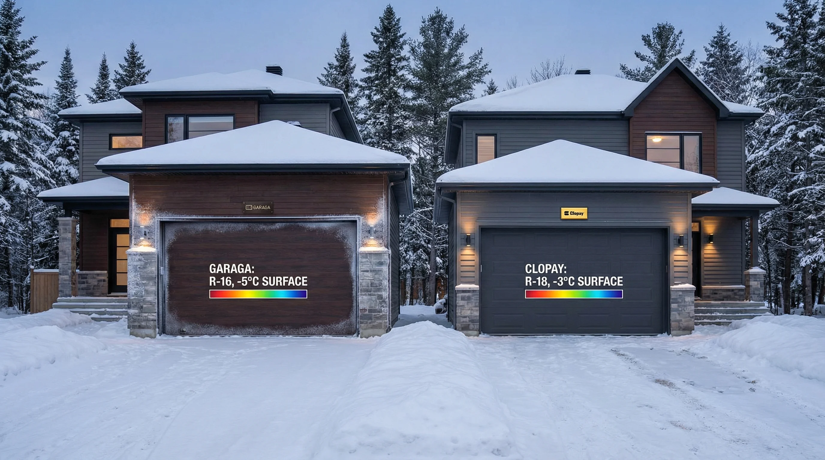 Garaga vs Clopay garage doors comparison for Canadian winters