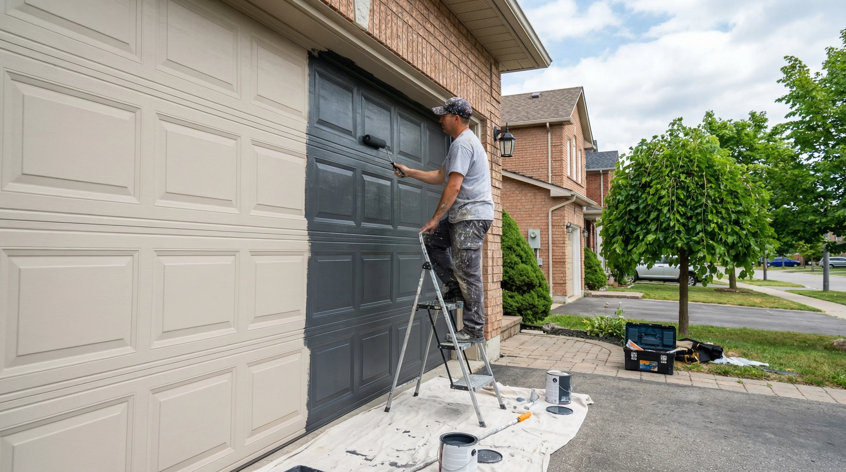 Painting a metal garage door prep primer and paint guide