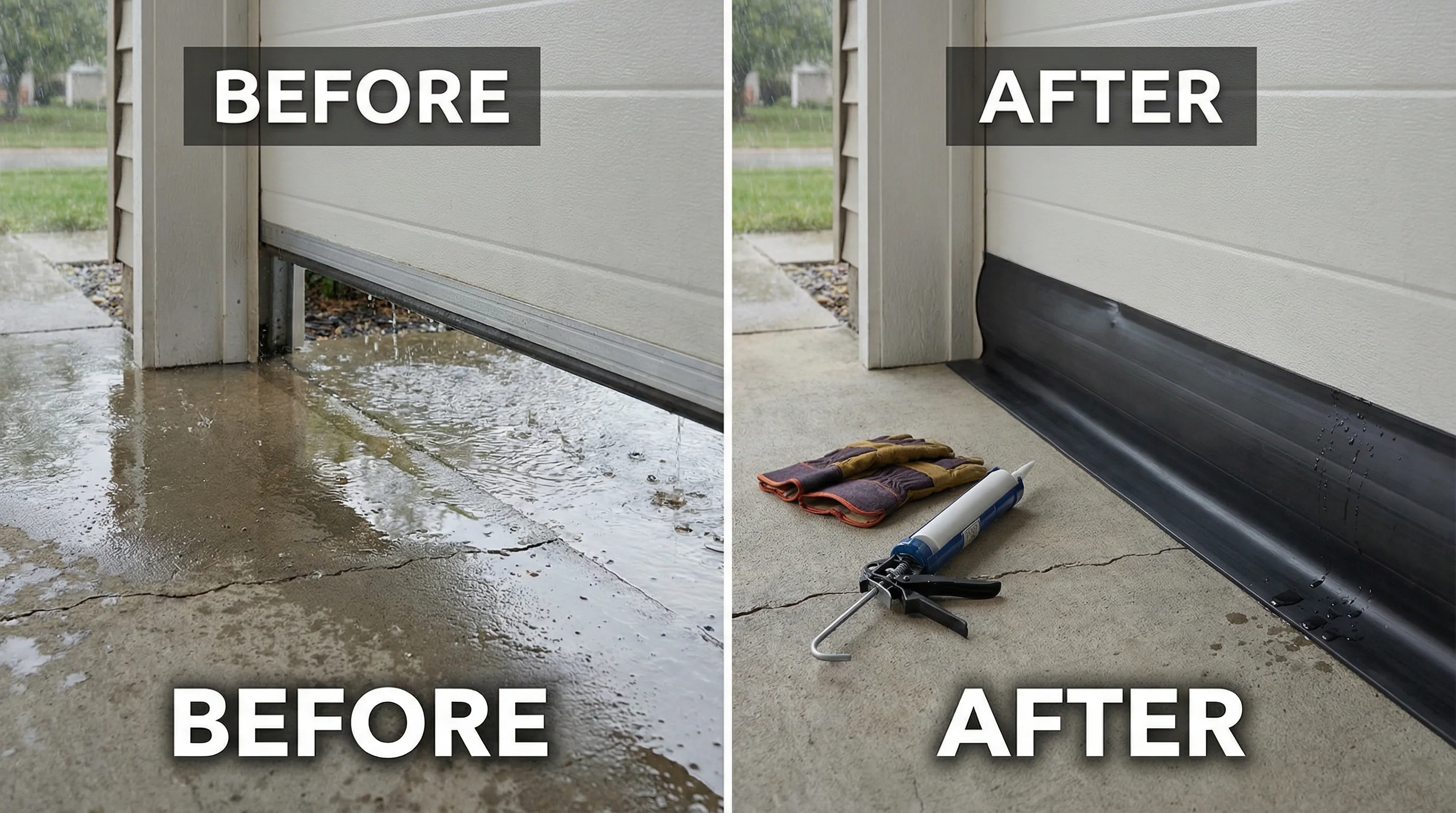 Garage door threshold seal installation for Toronto homeowners