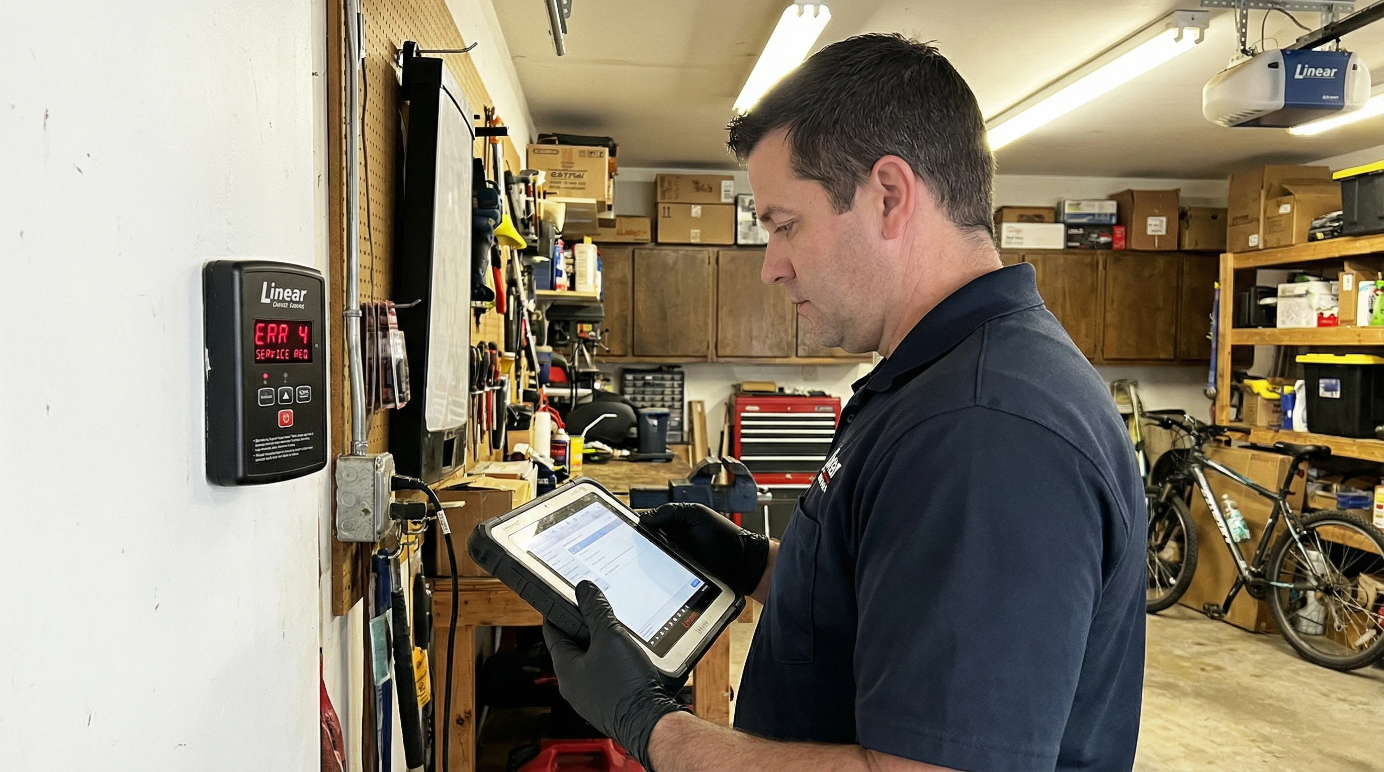 Linear garage door opener blinking error lights troubleshooting