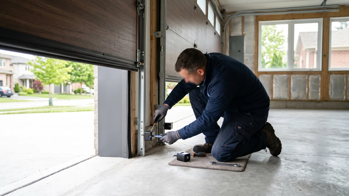 Garage door safety sensor repair and alignment in the GTA