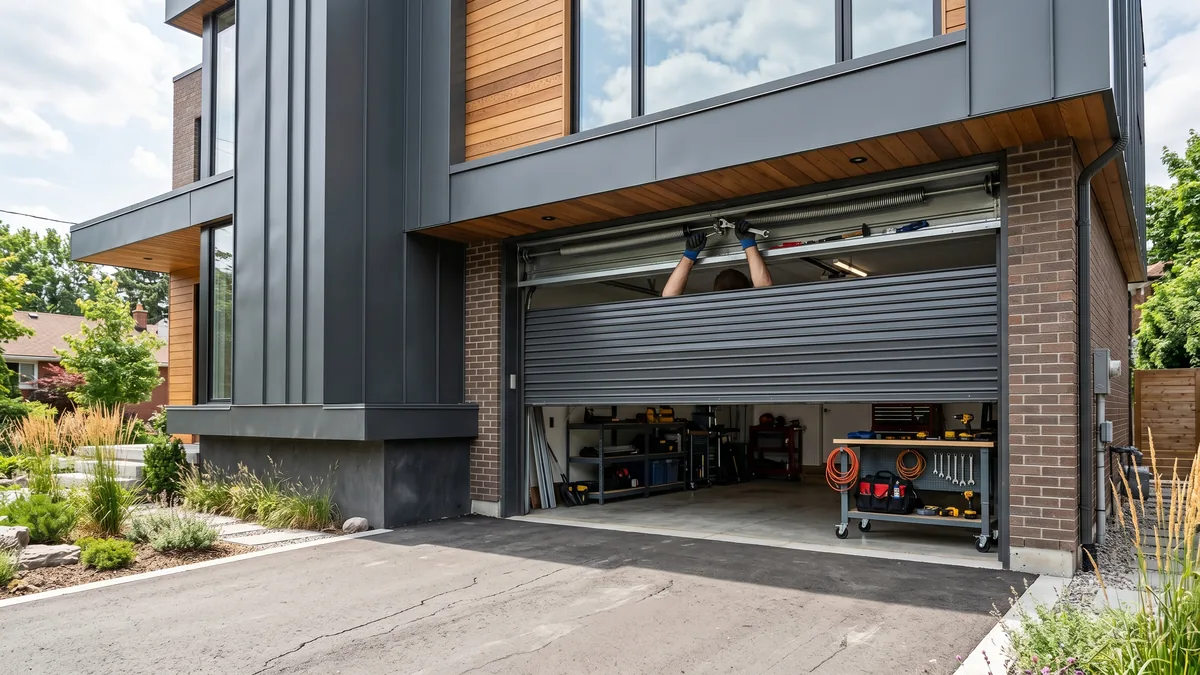 Roll-up garage door installation in the GTA